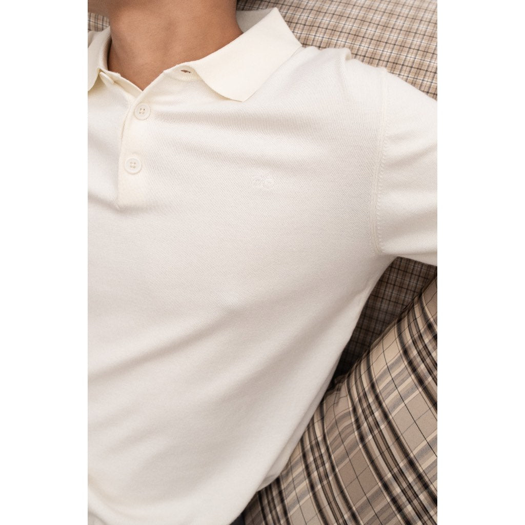 ATMODE — Signature Logo Knit Polo Top