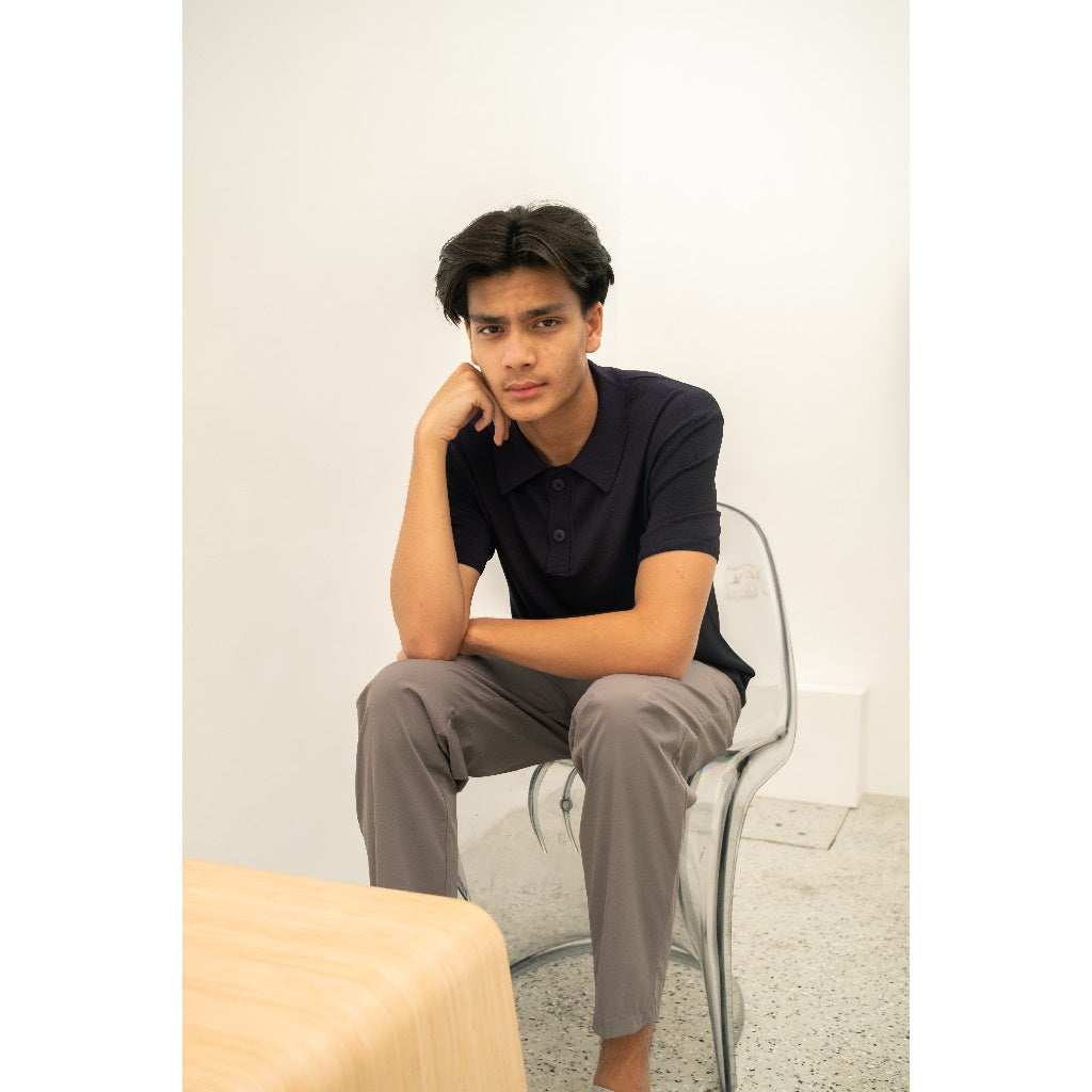 ATMODE — Signature Knit Polo Top
