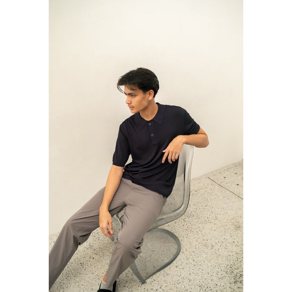 ATMODE — Signature Knit Polo Top