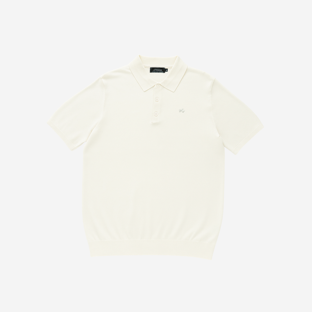 ATMODE — Signature Logo Knit Polo Top