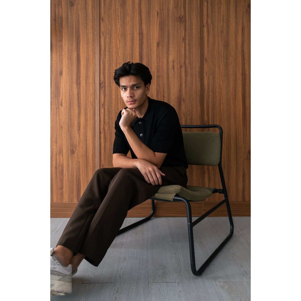 ATMODE — Signature Knit Polo Top