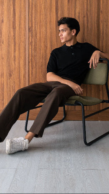 ATMODE — Signature Knit Polo Top