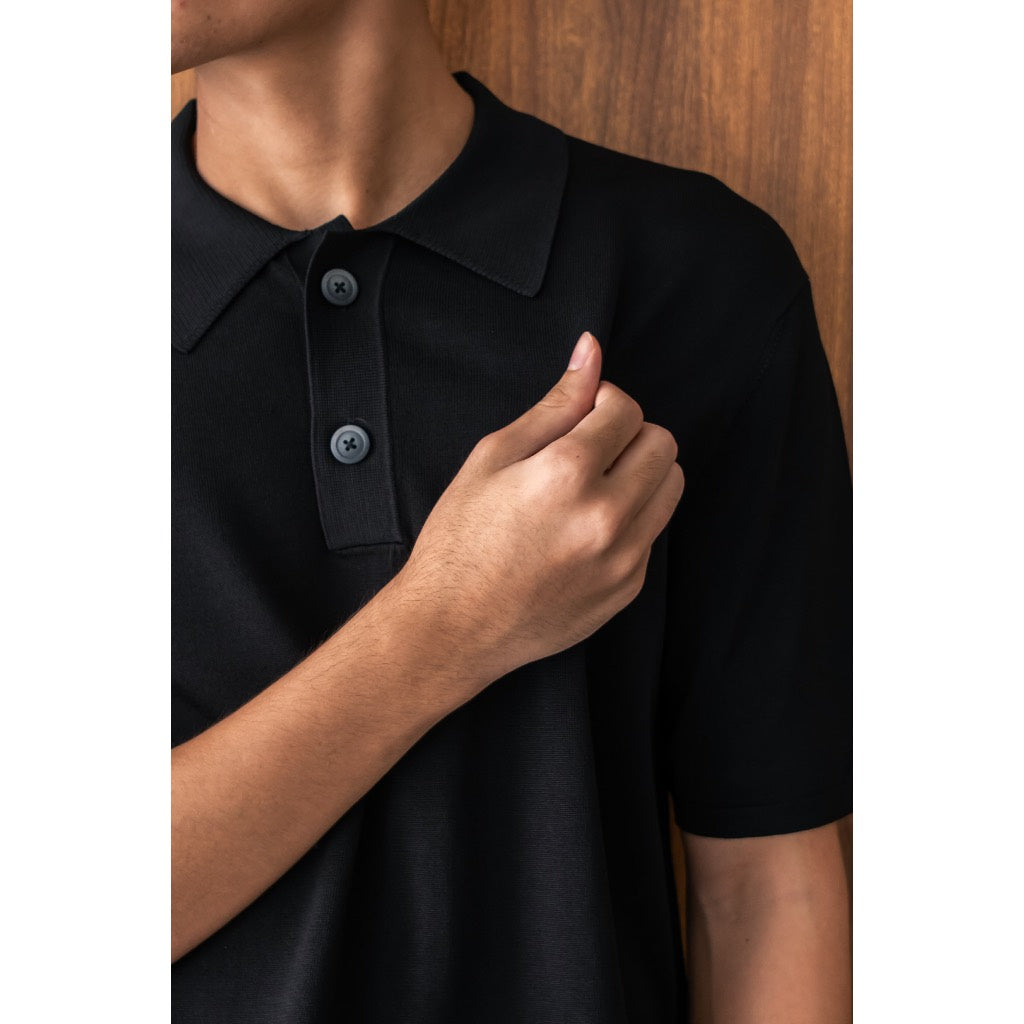 ATMODE — Signature Knit Polo Top
