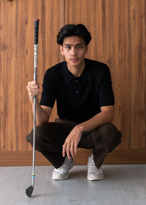 ATMODE — Signature Knit Polo Top