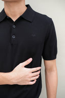 ATMODE — Signature Logo Knit Polo Top